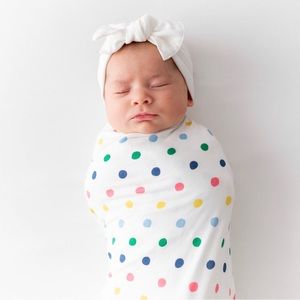 New Kyte Spring Polka Dot Swaddle